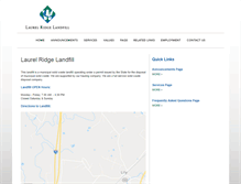 Tablet Screenshot of laurelridgelandfill.com